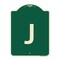 Signmission Designer Series Sign W/ Letter J, Green & Tan Heavy-Gauge Aluminum Sign, 24" x 18", G-1824-22946 A-DES-G-1824-22946 - alternate 1
